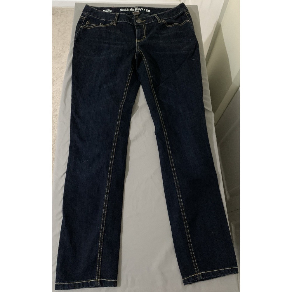 Mossimo Supply Co Skinny Jeans Womens 9S Dark Wash Indigo Low Rise Fit 6 Denim